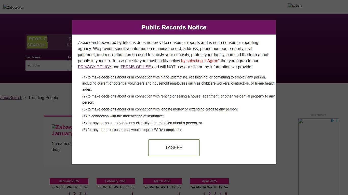 Names Found In The News for January 27, 2026 ZabaSearch